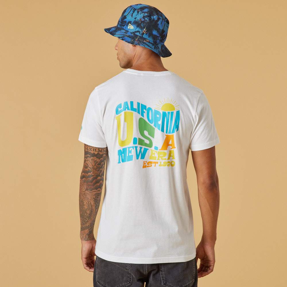 Camiseta casual de algodón para hombre NEW ERA SUMMER VIBES GRAPHIC TEE C.WH. 13083880