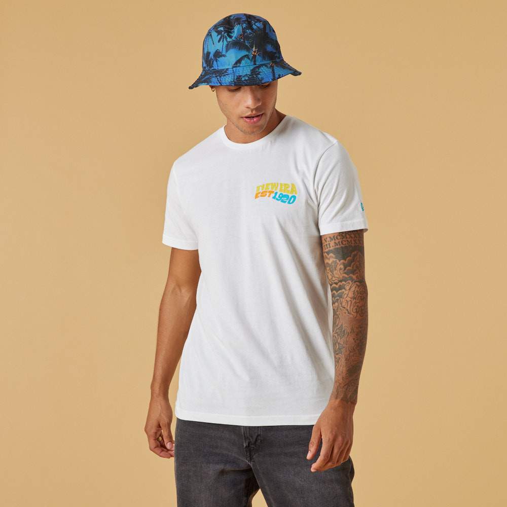 Camiseta casual de algodón para hombre Camiseta Hombre New Era Summer Vibes Graphic C.Wh | Dml Sport. 13083880