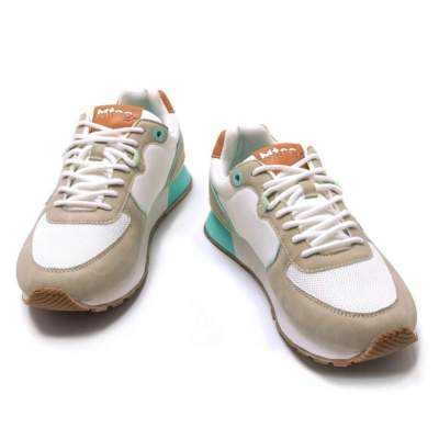 Zapatillas casual para mujer Zapatillas Mujer Mustang Joggo Classic Blanca y Naranja | Dml Sport. 600800