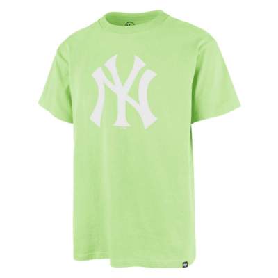 Camiseta casual de algodón para hombre Camiseta Hombre 47 Brand New York Yankees Big Logo Verde | Dml Sport