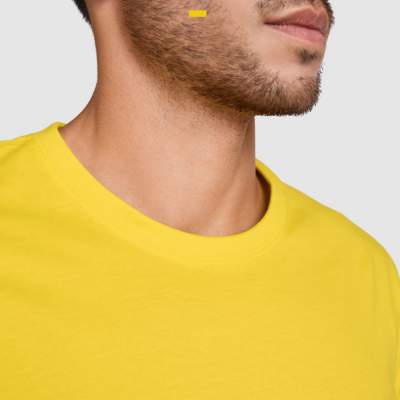 Camiseta casual de algodón para hombre Camiseta Hombre Green Circle Big Logo Amarillo | Dml Sport.