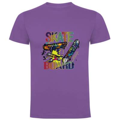 Camiseta Hombre Green Circle Skate Board Violeta | Dml Sport