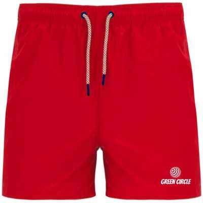 Bañador rápido secado Bañador Hombre Green Circle Swim Rojo | Dml Sport