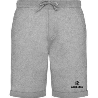 Bermuda casual de algodón Pantalón Corto Hombre Green Circle Urban Gris | Dml Sport