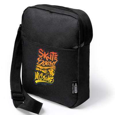 Bolso bandolera con cremalleras Bolso Green Circle Skate Negro Naranja|Dml Sport. GC803017