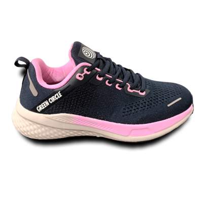 Zapatillas Running Mujer Green Circle Leo Marino con Memory Foam |Dml Sport