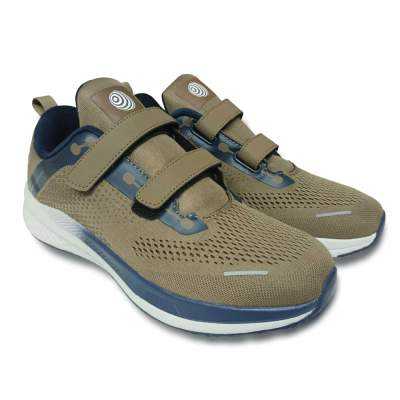 Zapatillas Running Hombre Green Circle Leo Velcro Verde con plantilla Memory Foam | Dml Sport